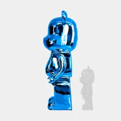 Statues & Sculptures Floor Standing|Animals-Aero Bear 135cm Blue Resin Indoor Sculpture