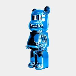 Statues & Sculptures Table Top|Floor Standing-Aero Bear 50cm Blue Resin Indoor Sculpture