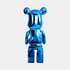 Statues & Sculptures Table Top|Floor Standing-Aero Bear 50cm Blue Resin Indoor Sculpture