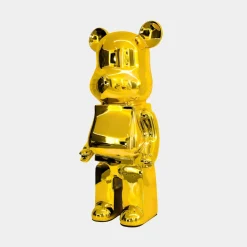 Statues & Sculptures Table Top|Floor Standing-Aero Bear 50cm Gold Resin Indoor Sculpture
