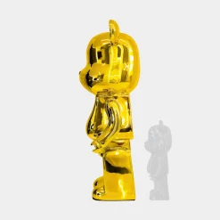 Statues & Sculptures Floor Standing|Animals-Aero Bear 135cm Gold Resin Indoor Sculpture