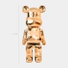Statues & Sculptures Table Top|Floor Standing-Aero Bear 50cm Rose Gold Resin Indoor Sculpture