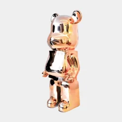 Statues & Sculptures Table Top|Floor Standing-Aero Bear 50cm Rose Gold Resin Indoor Sculpture