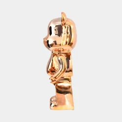 Statues & Sculptures Table Top|Floor Standing-Aero Bear 50cm Rose Gold Resin Indoor Sculpture