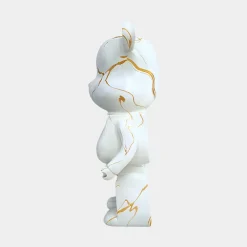 Statues & Sculptures Table Top|Floor Standing-Aero Bear 50cm White Resin Indoor Sculpture