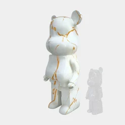 Statues & Sculptures Floor Standing|Animals-Aero Bear 135cm White Resin Indoor Sculpture