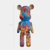 Statues & Sculptures Table Top|Floor Standing-Aero Bear Colourburst 50cm Resin Indoor Sculpture
