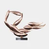 Statues & Sculptures Table Top|Abstract-Aero Stream 50cm Copper Metal Indoor Sculpture