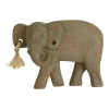 Statues & Sculptures Table Top|Animals-Ancient Elephant 31cm Wood Indoor Statue