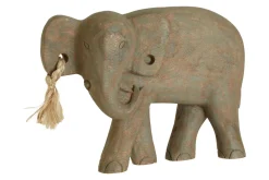 Statues & Sculptures Table Top|Animals-Ancient Elephant 31cm Wood Indoor Statue