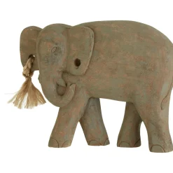 Statues & Sculptures Table Top|Animals-Ancient Elephant 31cm Wood Indoor Statue