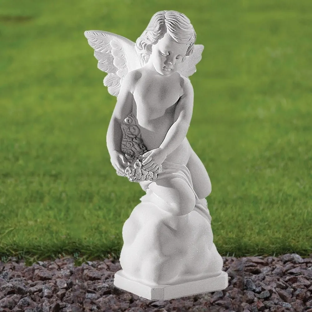 Statues & Sculptures Angel-Angel 38cm Marble Resin Garden Statue
