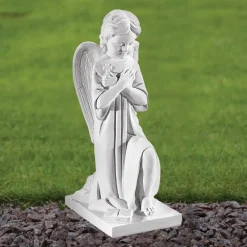Statues & Sculptures Angel-Angel 43cm Marble Resin Garden Statue