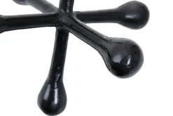 Statues & Sculptures Table Top|Abstract-Atomic Bloom 16cm Black Metal Indoor Sculpture