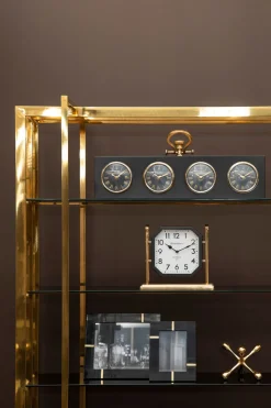 Statues & Sculptures Table Top|Abstract-Atomic Bloom 16cm Gold Metal Indoor Sculpture