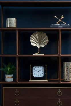 Statues & Sculptures Table Top|Abstract-Atomic Bloom 16cm Gold Metal Indoor Sculpture