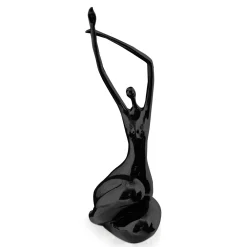 Statues & Sculptures Figurative|Table Top-Awakened Grace 54cm Black Resin Indoor Sculpture