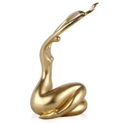 Statues & Sculptures Figurative|Table Top-Awakened Grace 54cm Gold Resin Indoor Sculpture