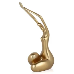 Statues & Sculptures Table Top|Figurative-Awakened Grace 32cm Gold Resin Indoor Sculpture