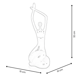 Statues & Sculptures Figurative|Table Top-Awakened Grace 32cm Violet Resin Indoor Sculpture