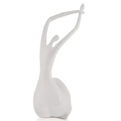Statues & Sculptures Figurative|Table Top-Awakened Grace 54cm White Resin Indoor Sculpture