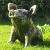Statues & Sculptures Farm-Baby Piglet Bronze Metal Garden Ornament