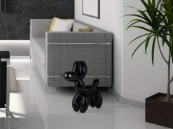 Statues & Sculptures Floor Standing|Balloon Dogs-Balloon Dog 62cm Black Resin Indoor Sculpture