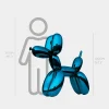 Statues & Sculptures Floor Standing|Balloon Dogs-Balloon Dog 100cm Blue Fibreglass Indoor Sculpture
