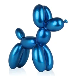 Statues & Sculptures Table Top|Floor Standing-Balloon Dog 46cm Blue Resin Indoor Sculpture