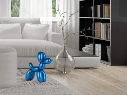 Statues & Sculptures Table Top|Floor Standing-Balloon Dog 46cm Blue Resin Indoor Sculpture