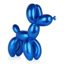Statues & Sculptures Floor Standing|Balloon Dogs-Balloon Dog 62cm Blue Resin Indoor Sculpture