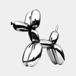 Statues & Sculptures Floor Standing|Balloon Dogs-Balloon Dog 80cm Chrome Fibreglass Indoor Sculpture