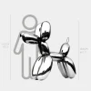 Statues & Sculptures Floor Standing|Balloon Dogs-Balloon Dog 130cm Chrome Metal Garden Sculpture
