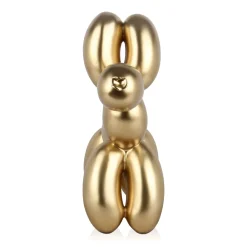 Statues & Sculptures Table Top|Floor Standing-Balloon Dog 46cm Gold Resin Indoor Sculpture