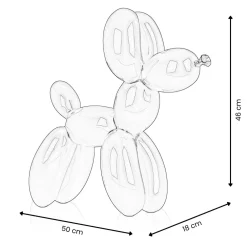 Statues & Sculptures Table Top|Floor Standing-Balloon Dog 46cm Gold Resin Indoor Sculpture