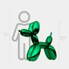 Statues & Sculptures Floor Standing|Balloon Dogs-Balloon Dog 100cm Green Fibreglass Indoor Sculpture