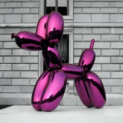 Statues & Sculptures Giant|Floor Standing-Balloon Dog 240cm Purple Metal Garden Sculpture