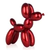 Statues & Sculptures Table Top|Floor Standing-Balloon Dog 46cm Red Resin Indoor Sculpture