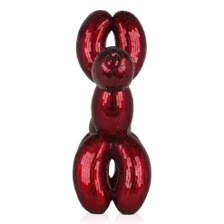 Statues & Sculptures Table Top|Floor Standing-Balloon Dog 60cm Red Resin Indoor Sculpture