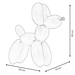 Statues & Sculptures Table Top|Floor Standing-Balloon Dog 60cm Red Resin Indoor Sculpture