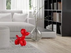 Statues & Sculptures Table Top|Floor Standing-Balloon Dog 46cm Rosso Red Resin Indoor Sculpture