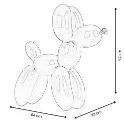 Statues & Sculptures Floor Standing|Balloon Dogs-Balloon Dog 62cm Rosso Red Resin Indoor Sculpture