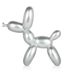 Statues & Sculptures Table Top|Balloon Dogs-Balloon Dog 27cm Silver Resin Indoor Sculpture