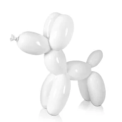 Statues & Sculptures Table Top|Balloon Dogs-Balloon Dog 27cm White Resin Indoor Sculpture