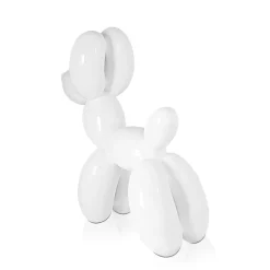 Statues & Sculptures Table Top|Balloon Dogs-Balloon Dog 27cm White Resin Indoor Sculpture
