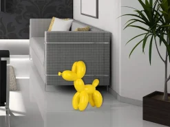 Statues & Sculptures Floor Standing|Balloon Dogs-Balloon Dog 62cm Yellow Resin Indoor Sculpture