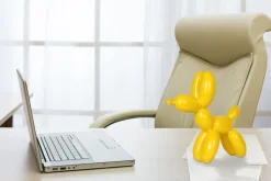 Statues & Sculptures Table Top|Balloon Dogs-Balloon Dog 27cm Yellow Resin Indoor Sculpture