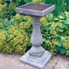 Statues & Sculptures Bird Baths-Baluster 99cm Stone Garden Bird Bath
