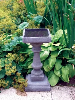 Statues & Sculptures Bird Baths-Baluster 68cm Stone Garden Bird Bath