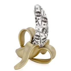 Statues & Sculptures Table Top|Contemporary-Banana Burst 35cm Gold Resin Indoor Sculpture